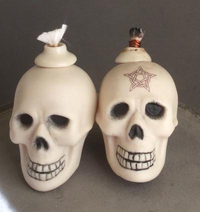 Skull Oil Lamp