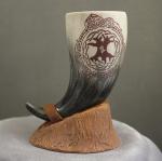Tree of life Sm drinking horn shot glass